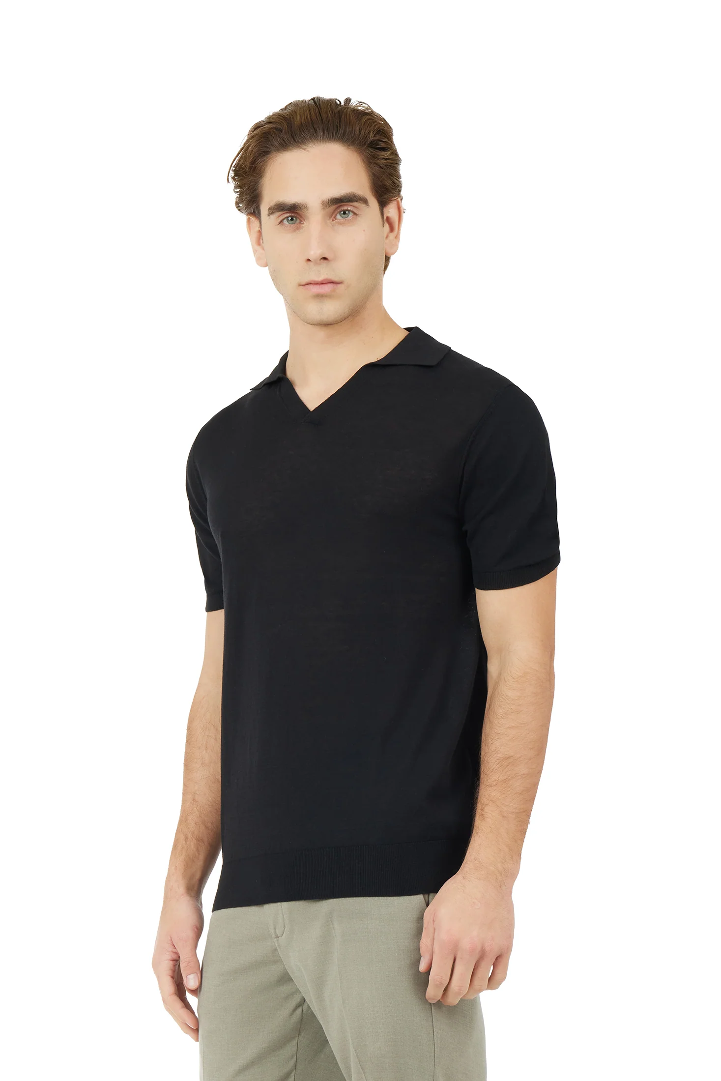 Polo derby in maglia misto lino seta - Image 19