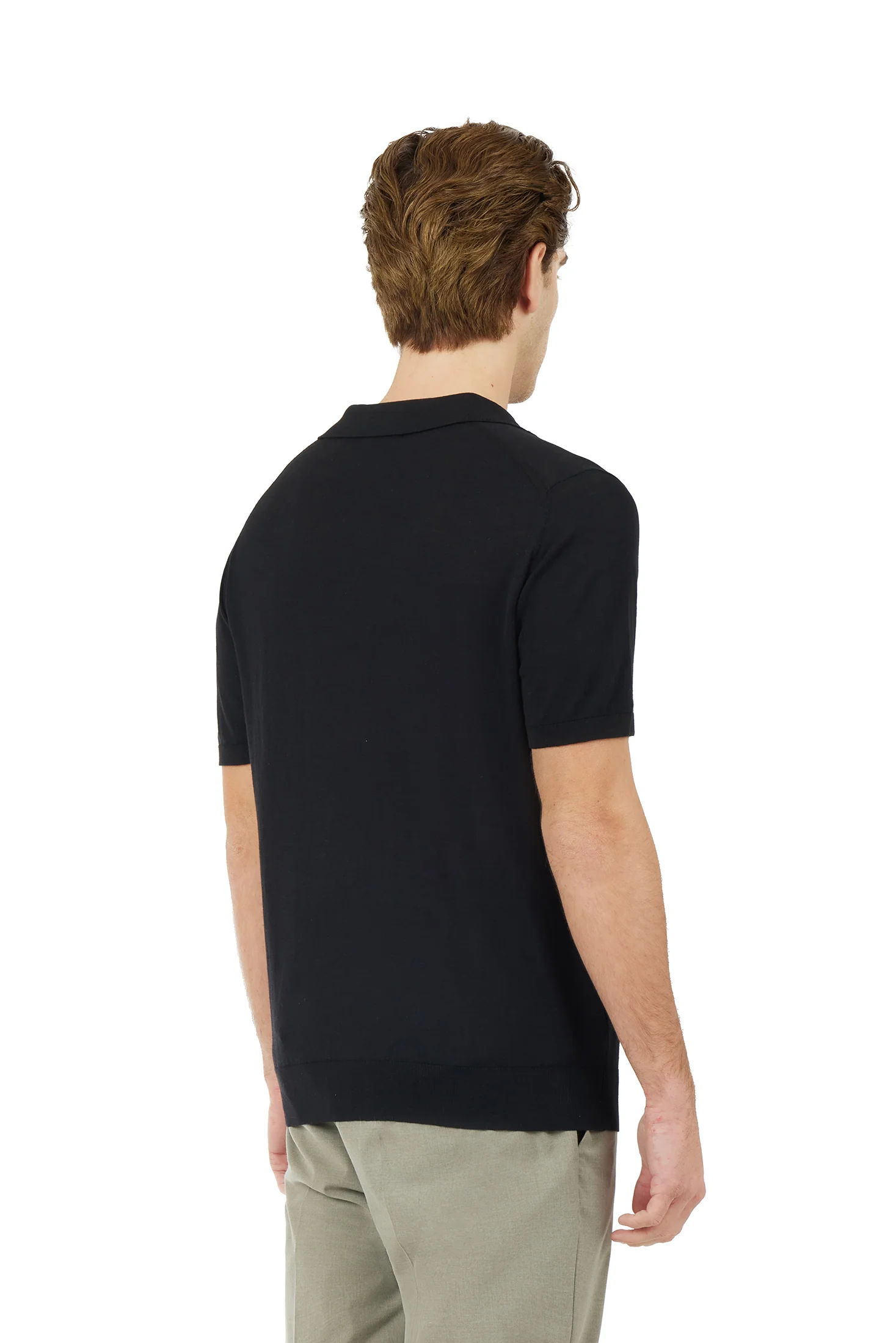 Polo derby in maglia misto lino seta - Image 22