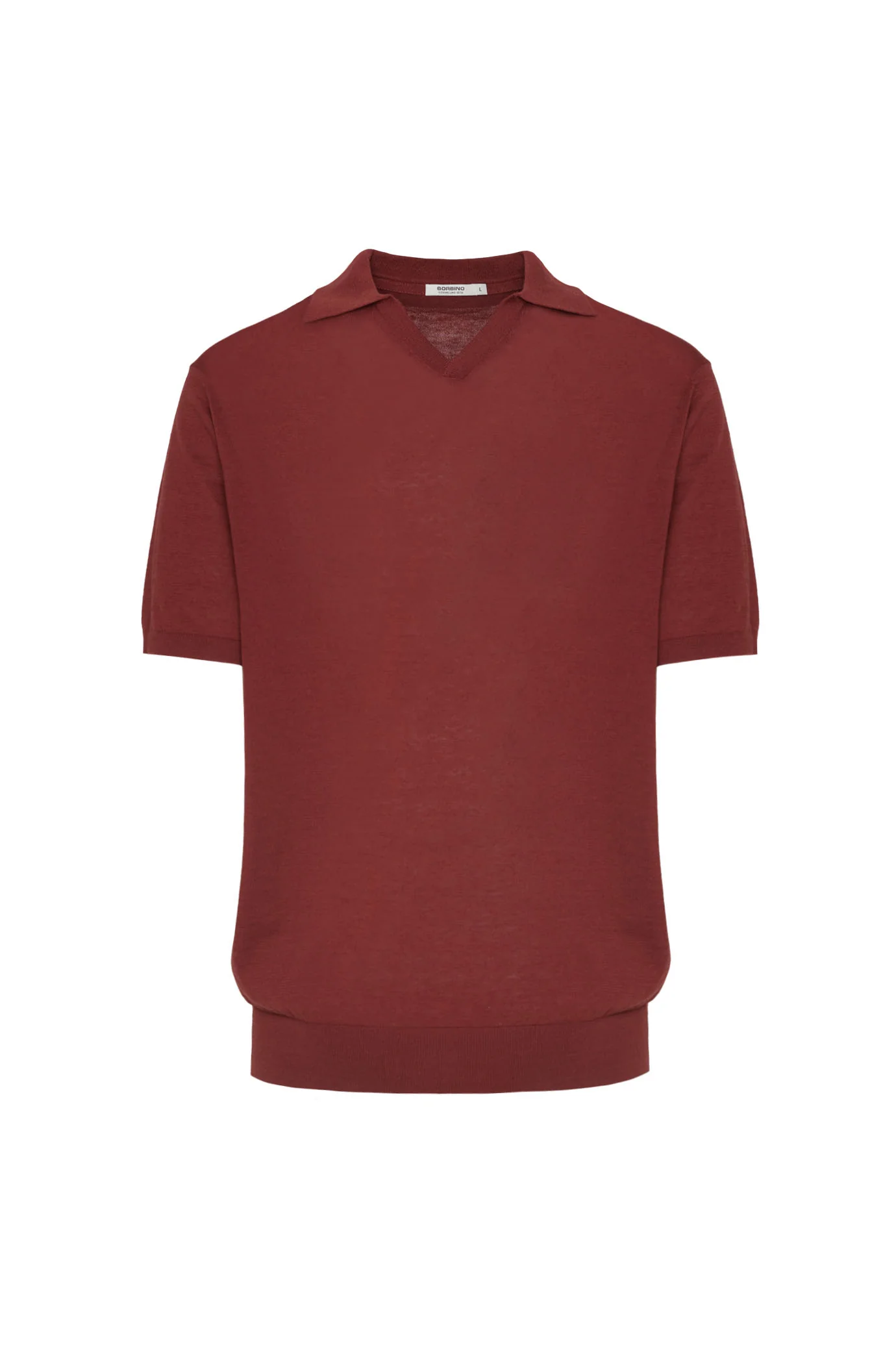Polo derby in maglia misto lino seta - Image 5