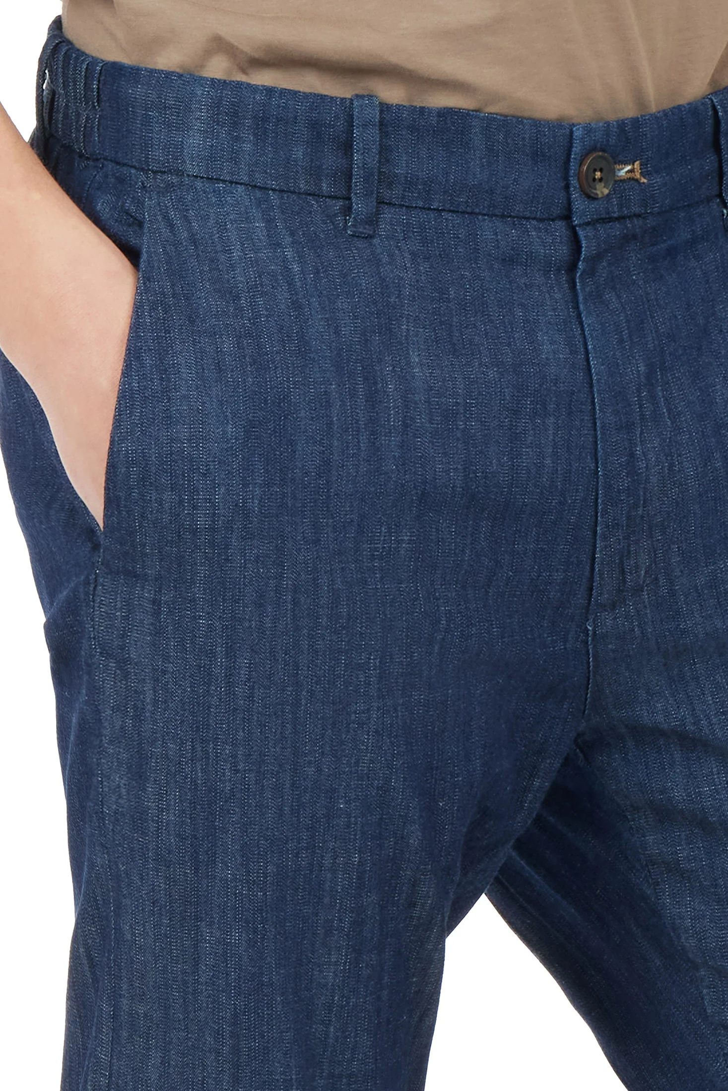 Pantaloni chinos effetto denim - Image 3